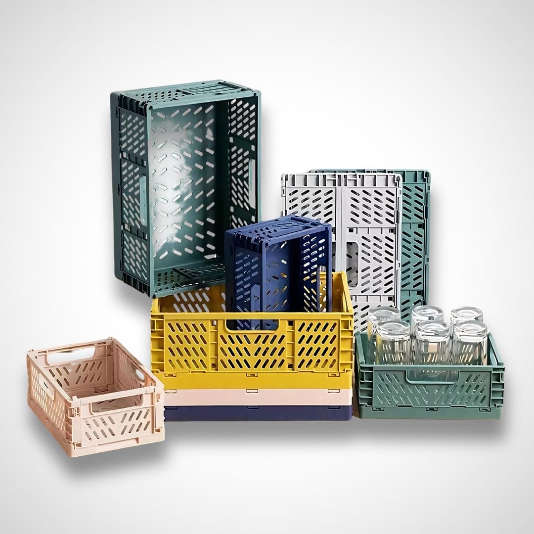 Panier de rangement en plastique | Cordyline Gris / 30.5x20.3x12.5 cm