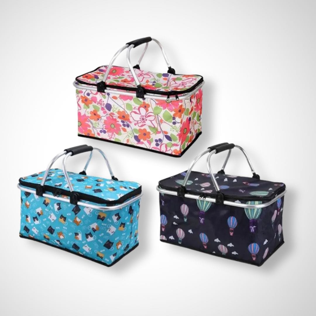 Panier pique-nique | Traquet Bleu foncé / 47x23x27 cm