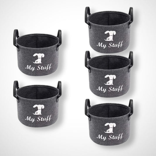 Lot de 5 paniers pour chien | Violette Gris-5Pcs