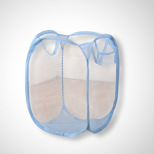 Panier à linge pliable | Colibri Bleu / 47x30x30 cm