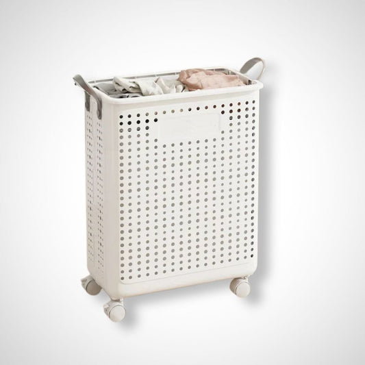 Panier à linge pliable | Rose BLANC / 50x22x37.7 cm