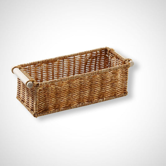 Panier de rangement en osier | Anémone Naturel / 25x8x6 cm