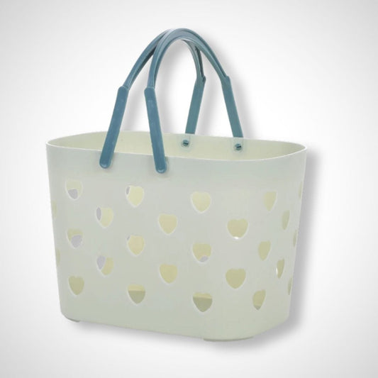 Panier de rangement en plastique | Fuchsia Vert clair / 16.5x24.5x14.3 cm