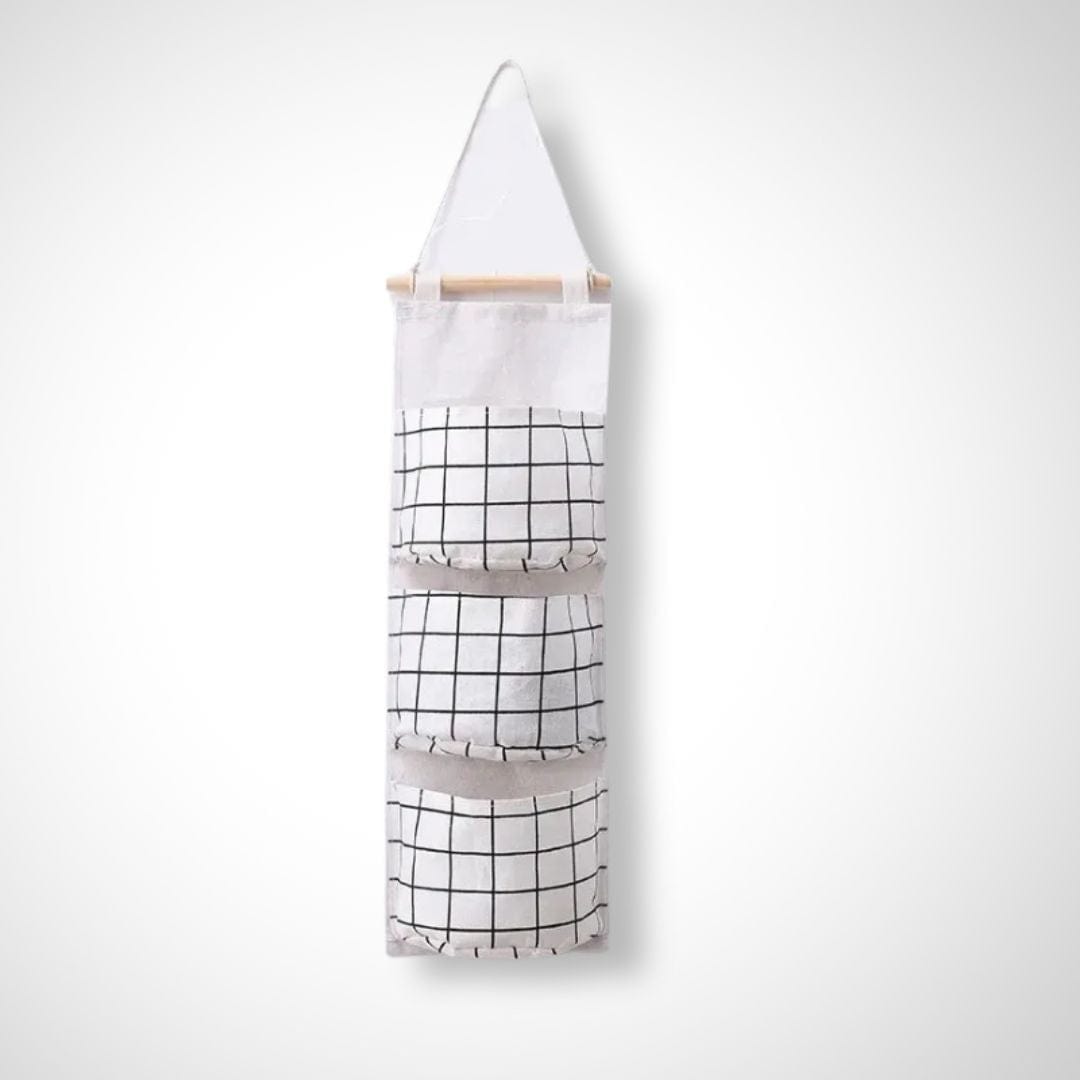 Panier de rangement en tissu | Rouge-Gorge Blanc / 58.5 x 20.5 cm