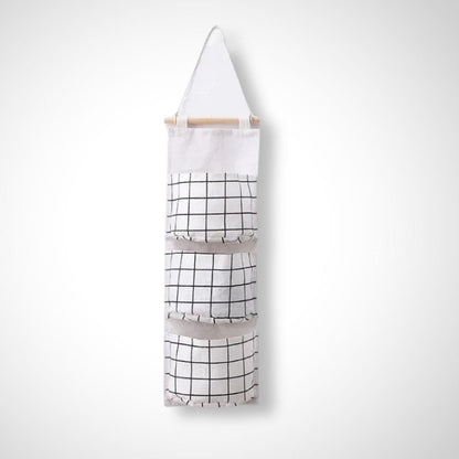 Panier de rangement en tissu | Rouge-Gorge Blanc / 58.5 x 20.5 cm