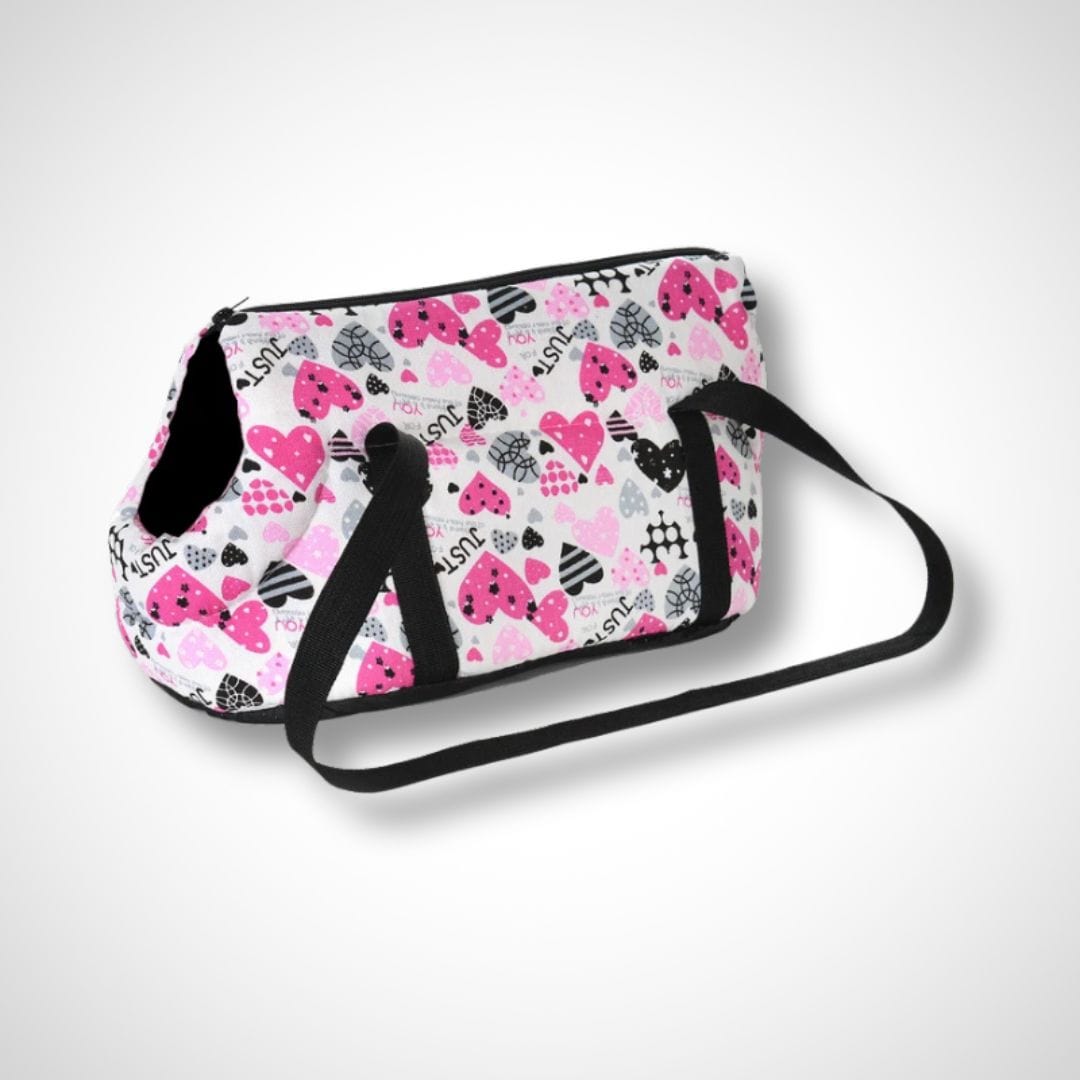 Panier de transport chat / chien | Palmiers Cœur sans fourrure / S 40 x 18 x 20 CM