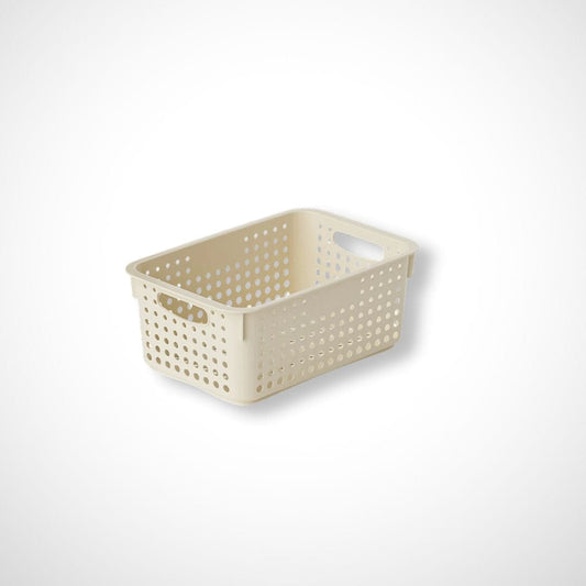 Paniers de rangement en plastique | Marguerite 2 x petit BEIGE